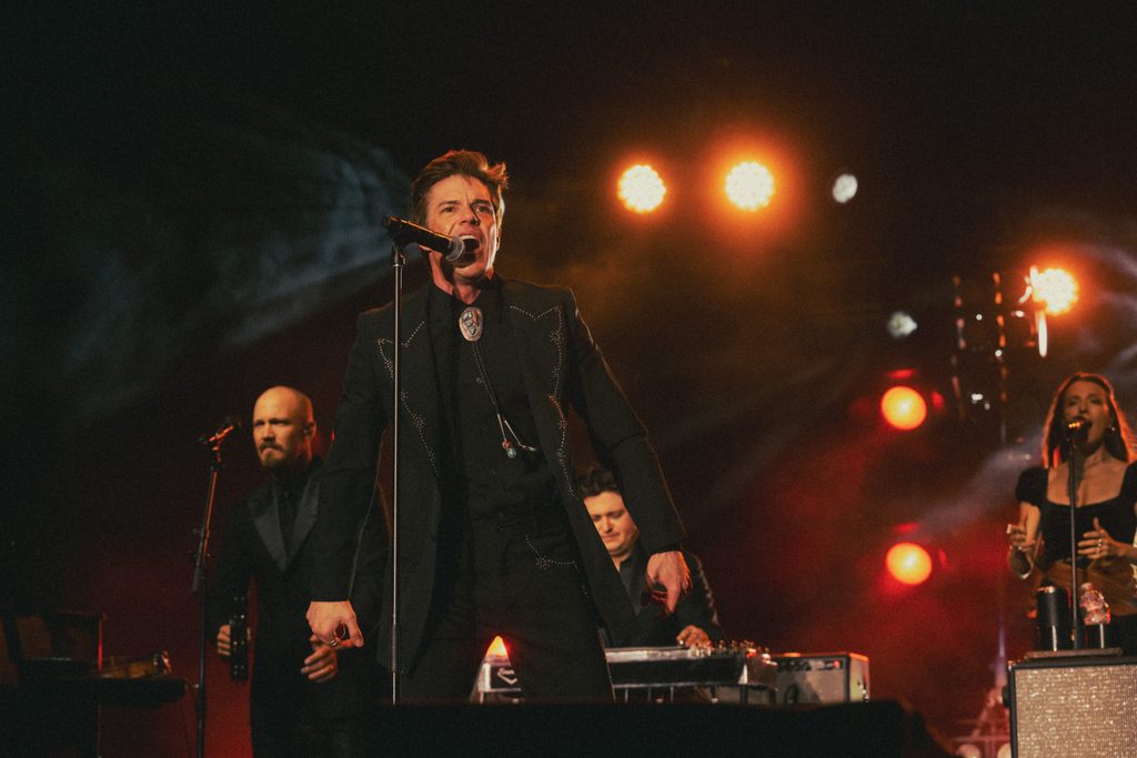 Brandon Flowers at Red Butte Garden in Salt Lake City.