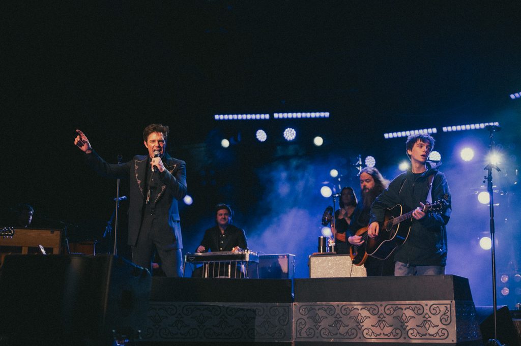 Brandon Flowers at Red Butte Garden in Salt Lake City.